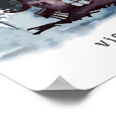 ハロウィーンバケットリスト |水彩イラスト ポスター (角)