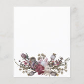 ハロウィーンバジェットブライダルシャワーフローラ招待状 (裏面)