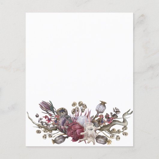 ハロウィーンバジェット結婚ズフローラボーン招待状 (裏面)