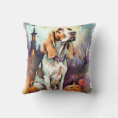 ハロウィーンバスセットハウンドとカボチャ怖い クッション (裏面)