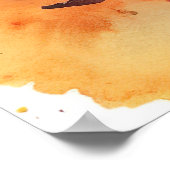 ハロウィーンバスセットハウンドとカボチャ怖い ポスター (角)