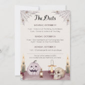 ハロウィーンバチェロレッテウィークエンドデット招待状 招待状 (裏面)