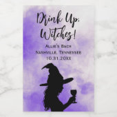 ハロウィーンバチェロレッテドリンクアップウィッチ ワインラベル (シングルラベル)