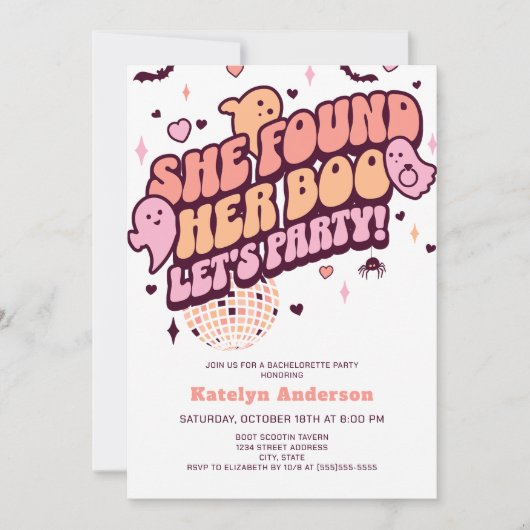 ハロウィーンバチェロレッテ 招待状 (正面)