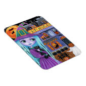 ハロウィーンバッシュブラックキャットキュートウィッチハ幽霊のよく出るウス マグネット (右側)