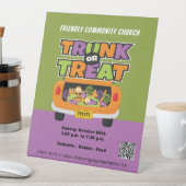 ハロウィーンバナーのトランクまたはトリート 台座サイン (インサイチュ)