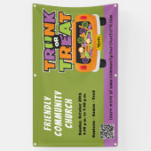 ハロウィーンバナーのトランクまたはトリート 横断幕 (縦)