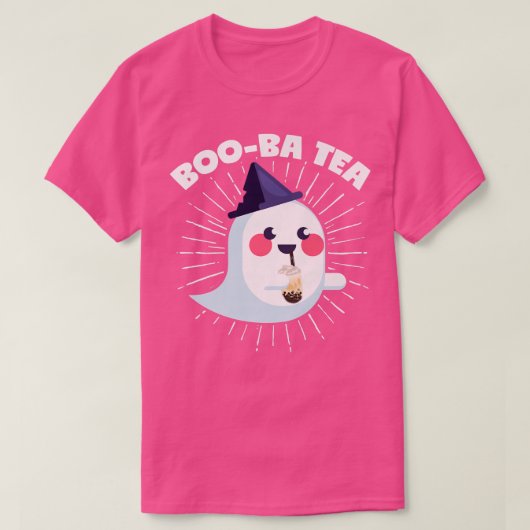 ハロウィーンバブルティー幽霊ブバ茶衣装プレム Tシャツ (デザイン正面)