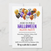 ハロウィーンバルーン近傍ブロックパーティー 招待状 (正面)