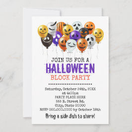 ハロウィーンバルーン近傍ブロックパーティー 招待状