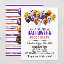 ハロウィーンバルーン近傍ブロックパーティー 招待状