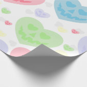 ハロウィーンバレンタインパステルゴシック不気味ハート ラッピングペーパー (角)