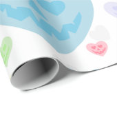 ハロウィーンバレンタインパステルゴシック不気味ハート ラッピングペーパー (ロールコーナー)