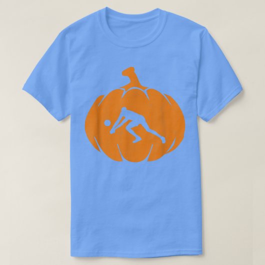ハロウィーンバレーボールカボチャ Tシャツ (デザイン正面)