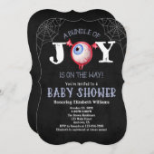 ハロウィーンバンドルの喜び不気味な目の赤ちゃんシャワー 招待状 (正面/裏面)