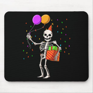 ハロウィーンバースデーパーティードレーティングスケルトン誕生日 マウスパッド
