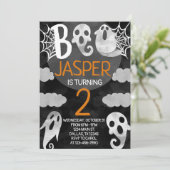 ハロウィーンバースデーパーティー招待招待状 招待状 (スタンド正面)