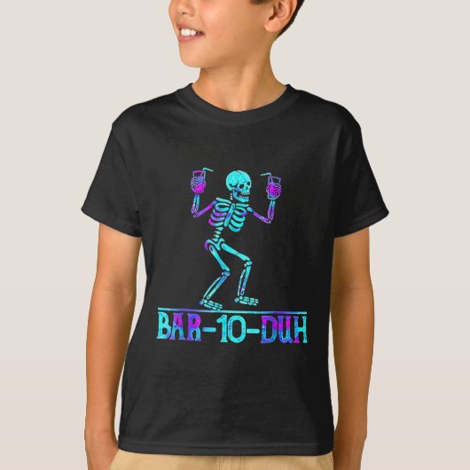 ハロウィーンバー10ドゥー骨格飲み衣装 Tシャツ (正面)