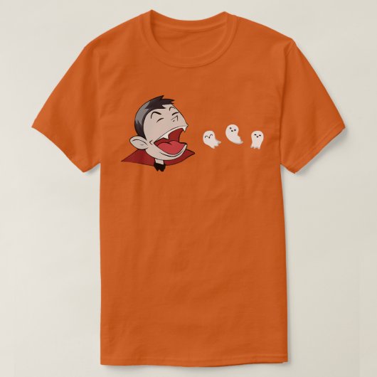 ハロウィーンバ食べンパイア幽霊ゲーマーメンズウィメンズキッド Tシャツ (デザイン正面)