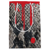 ハロウィーンパイソンのスネークスキン – 血を滴らせるゴリー ミディアムペーパーバッグ (正面)