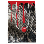 ハロウィーンパイソンのスネークスキン – 血を滴らせるゴリー ミディアムペーパーバッグ (裏面)