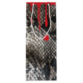 ハロウィーンパイソンのスネークスキン – 血を滴らせるゴリー ワインギフトバッグ (裏面)