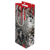 ハロウィーンパイソンのスネークスキン – 血を滴らせるゴリー ワインギフトバッグ (正面アングル)