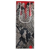 ハロウィーンパイソンのスネークスキン – 血を滴らせるゴリー ワインギフトバッグ (正面)