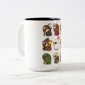 ハロウィーンパグホラーコスチュームギフトアイディア ツートーンマグカップ (正面左)