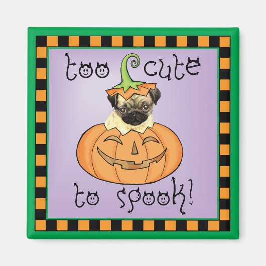ハロウィーンパグ マグネット (正面)