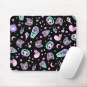 ハロウィーンパステルゴシックの薬局と墓地 マウスパッド (マウス)