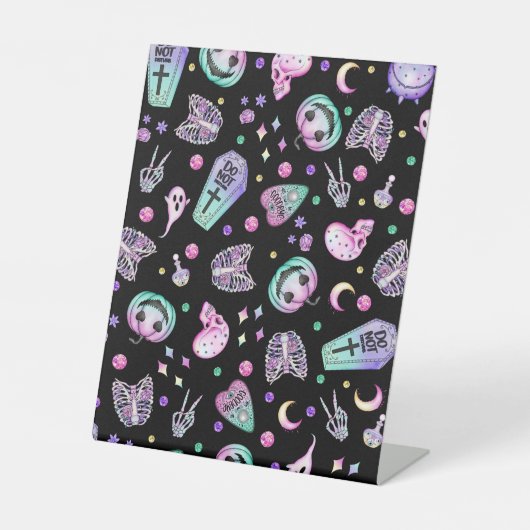 ハロウィーンパステルゴシックの薬局と墓地 台座サイン (正面)