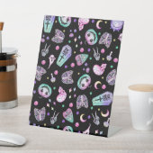 ハロウィーンパステルゴシックの薬局と墓地 台座サイン (インサイチュ)