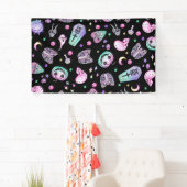 ハロウィーンパステルゴシックの薬局と墓地 横断幕 (インサイチュ)