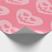 ハロウィーンパステルゴシックバレンタインデイックハートピンク ラッピングペーパー (角)