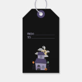 ハロウィーンパステルゴシック幽霊のよく出るハウスパーティー ギフトタグ (裏面)