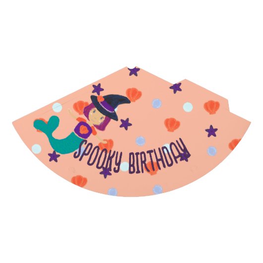 ハロウィーンパステルマーメイドウィッチ不気味誕生日 パーティーハット (正面)