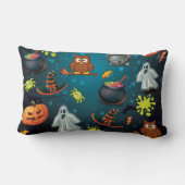 ハロウィーンパタパーソナライズされたーン ランバークッション (裏面)