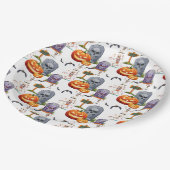 ハロウィーンパターオン ペーパープレート (アングル)