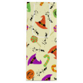 ハロウィーンパターンイエローバックグラウンドワイン抱き枕 ワインギフトバッグ (正面)