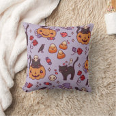 ハロウィーンパターンデコレーションコーヒーマグ投げピル クッション (ブランケット)