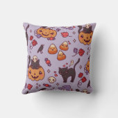 ハロウィーンパターンデコレーションコーヒーマグ投げピル クッション (裏面)