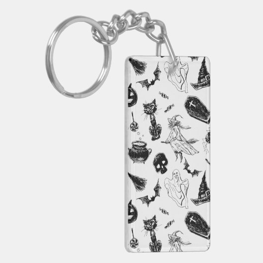 ハロウィーンパターンデザイン キーホルダー (正面左)