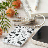 ハロウィーンパターンデザイン キーホルダー (正面右)