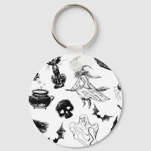 ハロウィーンパターンデザイン キーホルダー (正面)