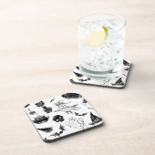 ハロウィーンパターンデザイン コースター (右側)