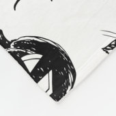 ハロウィーンパターンデザイン フリースブランケット (角)