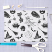 ハロウィーンパターンデザイン 薄葉紙 (クラフト)