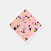 ハロウィーンパターンピンク スタンダードカクテルナプキン (角)