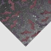 ハロウィーンパターンブラックグリッターこうもり 飛んでいる 薄葉紙 (詳細)